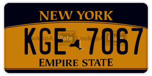 KGE7067 license plate in New York