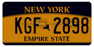 KGF2898  license plate in NY