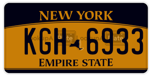 KGH6933  license plate in NY