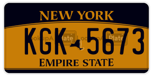 KGK5673  license plate in NY