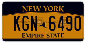 KGN6490  license plate in NY