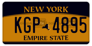 KGP4895 license plate in New York