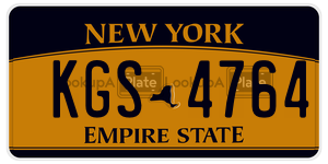 KGS4764  license plate in NY