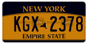 KGX2378  license plate in NY