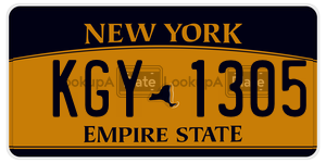 KGY1305  license plate in NY