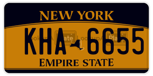 KHA6655  license plate in NY
