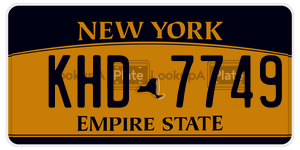 KHD7749  license plate in NY