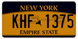 KHF1375  license plate in NY