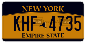 KHF4735 license plate in New York