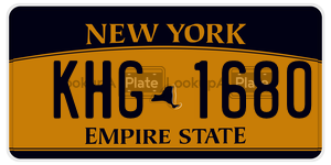 KHG1680  license plate in NY
