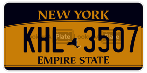 KHL3507 license plate in New York