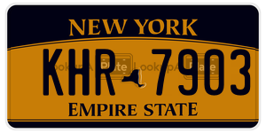 KHR7903  license plate in NY