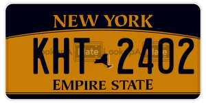 KHT2402 license plate in New York