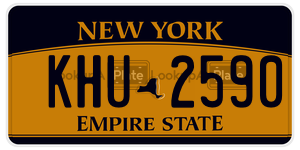 KHU2590  license plate in NY
