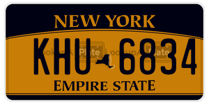 KHU6834 license plate in New York