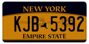 KJB5392  license plate in NY