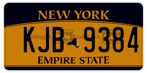 KJB9384  license plate in NY