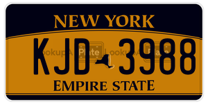 KJD3988  license plate in NY