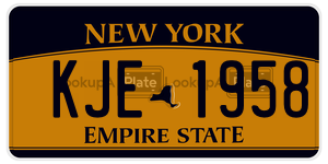 KJE1958  license plate in NY
