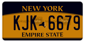KJK6679  license plate in NY