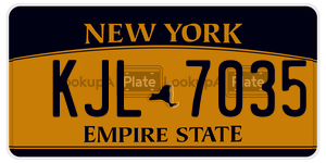 KJL7035  license plate in NY