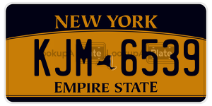 KJM6539  license plate in NY