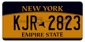 KJR2823  license plate in NY
