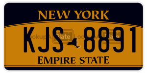 KJS8891  license plate in NY