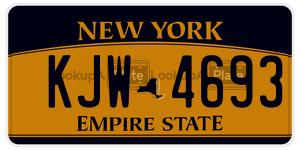 KJW4693 license plate in New York