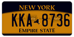 KKA8736  license plate in NY