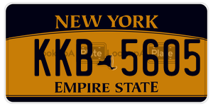 KKB5605  license plate in NY