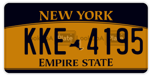 KKE4195  license plate in NY