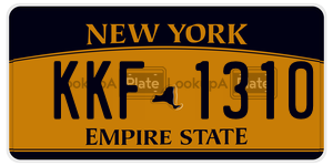 KKF1310 license plate in New York
