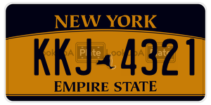 KKJ4321  license plate in NY