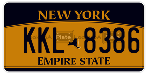 KKL8386  license plate in NY