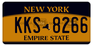 KKS8266  license plate in NY