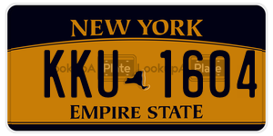 KKU1604  license plate in NY
