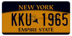 KKU1965  license plate in NY