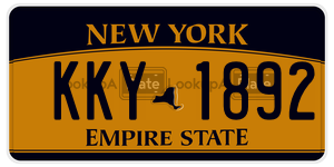 KKY1892  license plate in NY