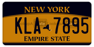 KLA7895  license plate in NY