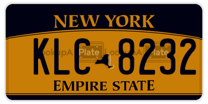 KLC8232  license plate in NY