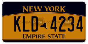 KLD4234  license plate in NY
