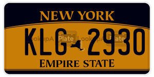 KLG2930  license plate in NY