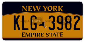 KLG3982  license plate in NY