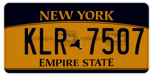 KLR7507  license plate in NY