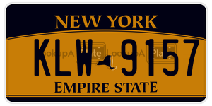 KLW9157  license plate in NY