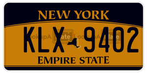 KLX9402  license plate in NY