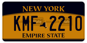 KMF2210 license plate in New York