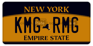 KMGRMG  license plate in NY