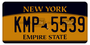 KMP5539  license plate in NY